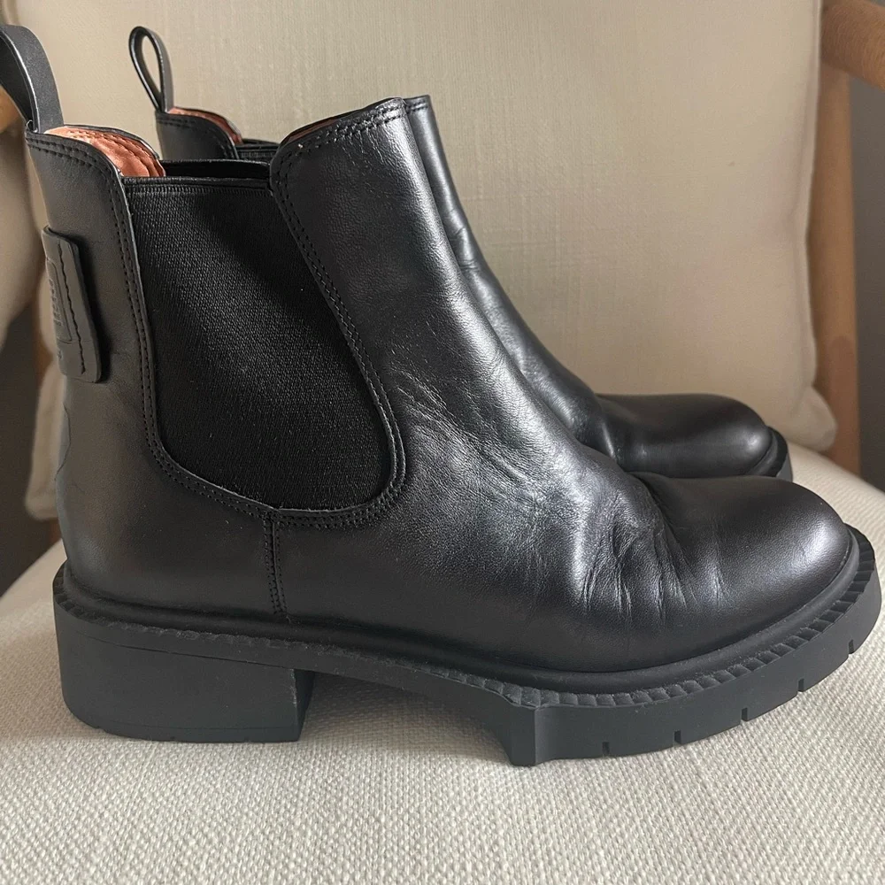 Coach Lyden Black Leather Boot - Picture 2 of 6